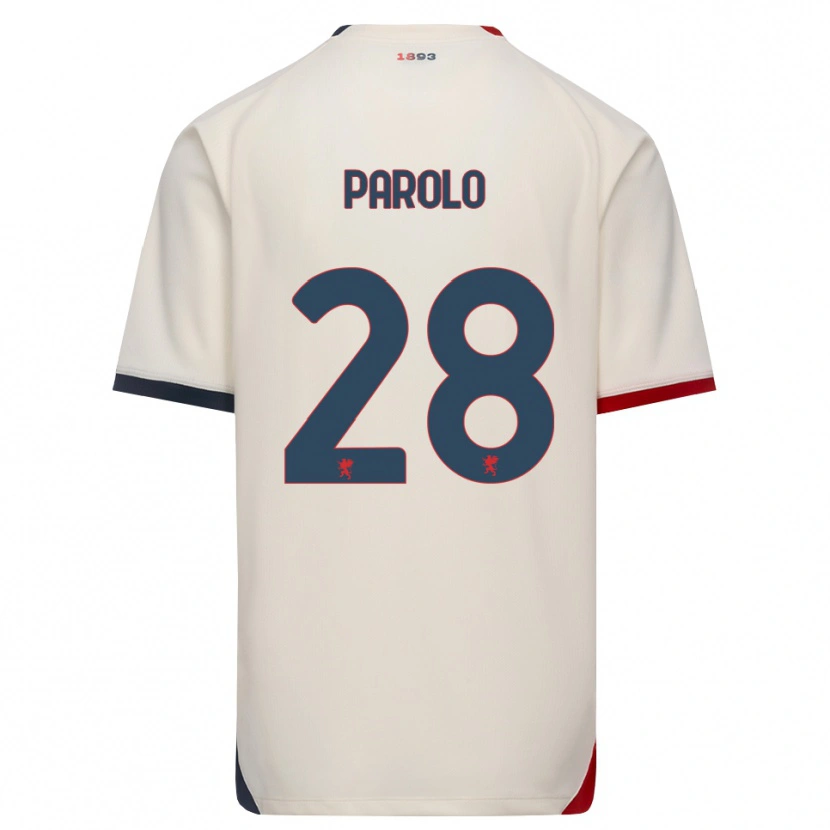 Danxen Niño Camiseta Lucrezia Parolo #28 Blanco Roto Rojo 2ª Equipación 2026/27 La Camisa México