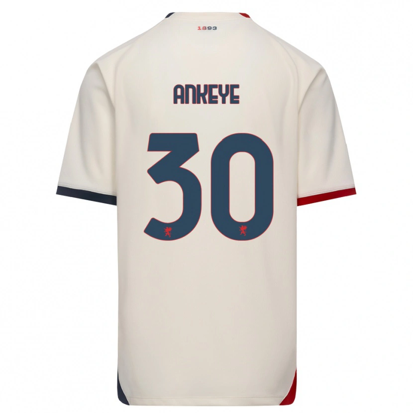 Danxen Niño Camiseta David Ankeye #30 Blanco Roto Rojo 2ª Equipación 2026/27 La Camisa México