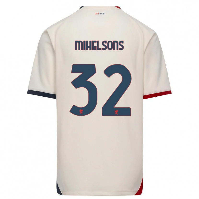 Danxen Niño Camiseta Rendijs Mihelsons #32 Blanco Roto Rojo 2ª Equipación 2026/27 La Camisa México
