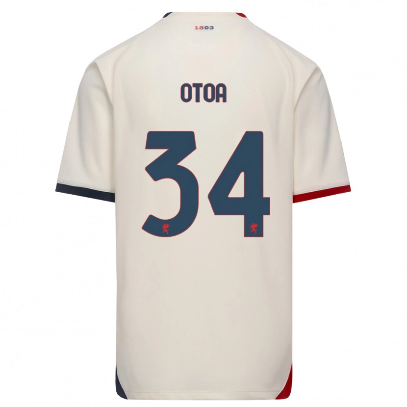 Danxen Niño Camiseta Sebastian Otoa #34 Blanco Roto Rojo 2ª Equipación 2026/27 La Camisa México