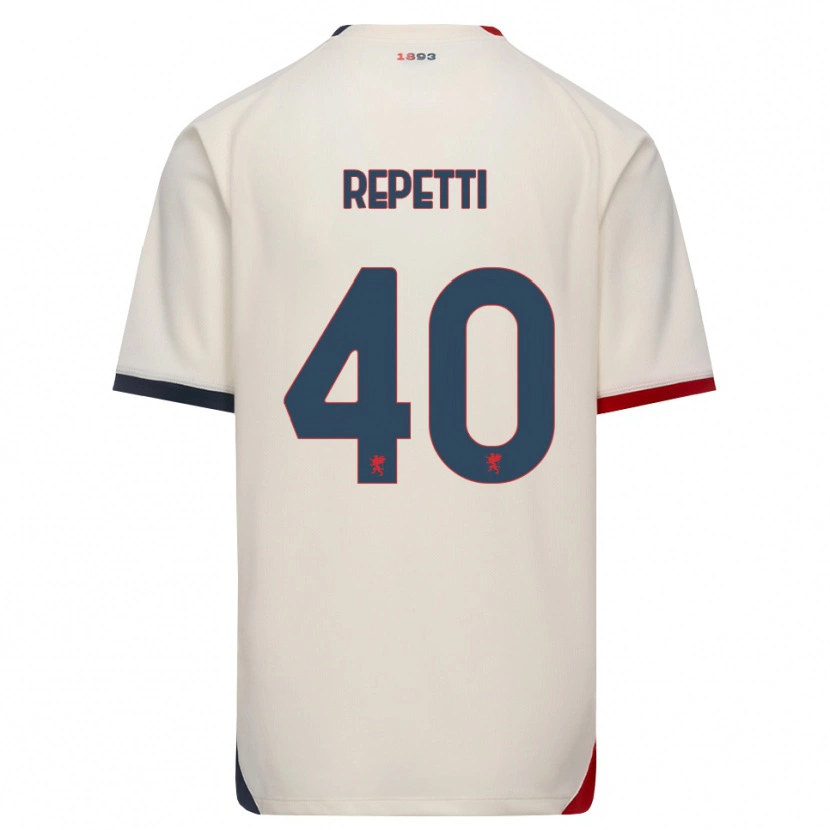 Danxen Niño Camiseta Chiara Repetti #40 Blanco Roto Rojo 2ª Equipación 2026/27 La Camisa México