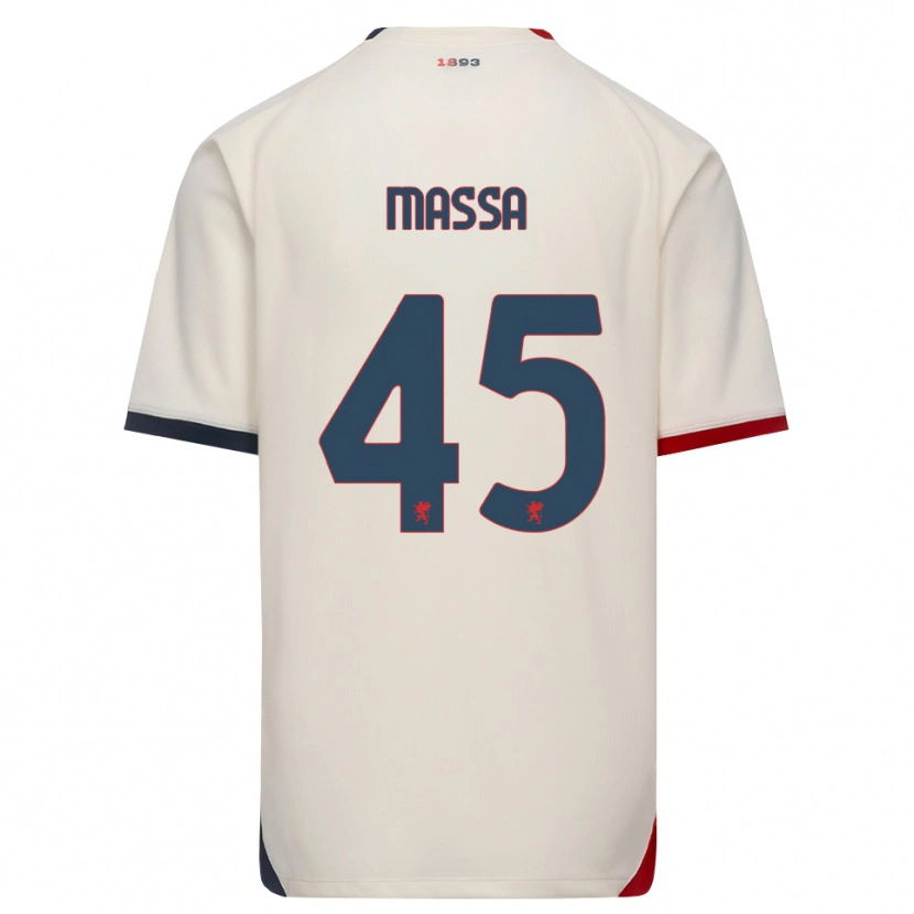 Danxen Niño Camiseta Alessandra Massa #45 Blanco Roto Rojo 2ª Equipación 2026/27 La Camisa México