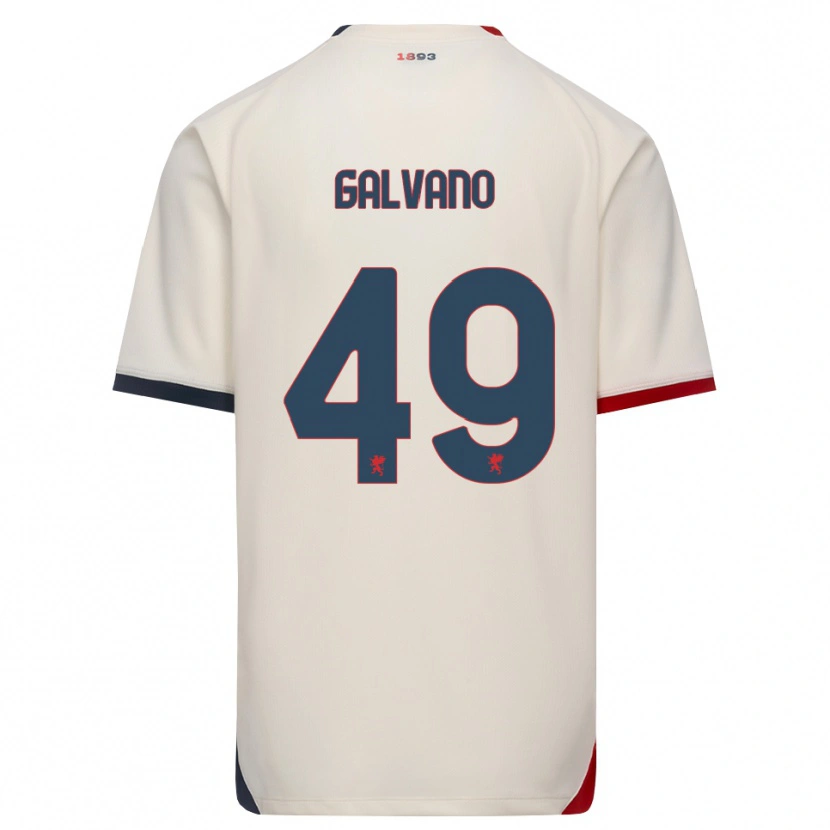 Danxen Niño Camiseta Cristian Galvano #49 Blanco Roto Rojo 2ª Equipación 2026/27 La Camisa México