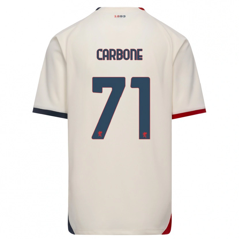 Danxen Niño Camiseta Filippo Carbone #71 Blanco Roto Rojo 2ª Equipación 2026/27 La Camisa México