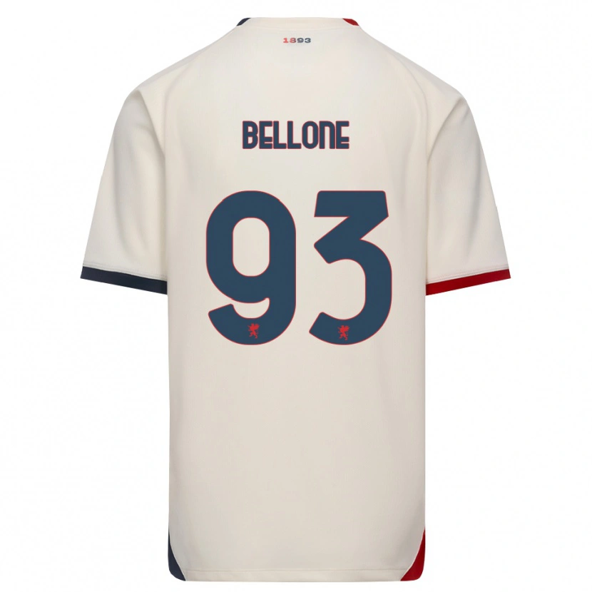 Danxen Niño Camiseta Francesco Bellone #93 Blanco Roto Rojo 2ª Equipación 2026/27 La Camisa México