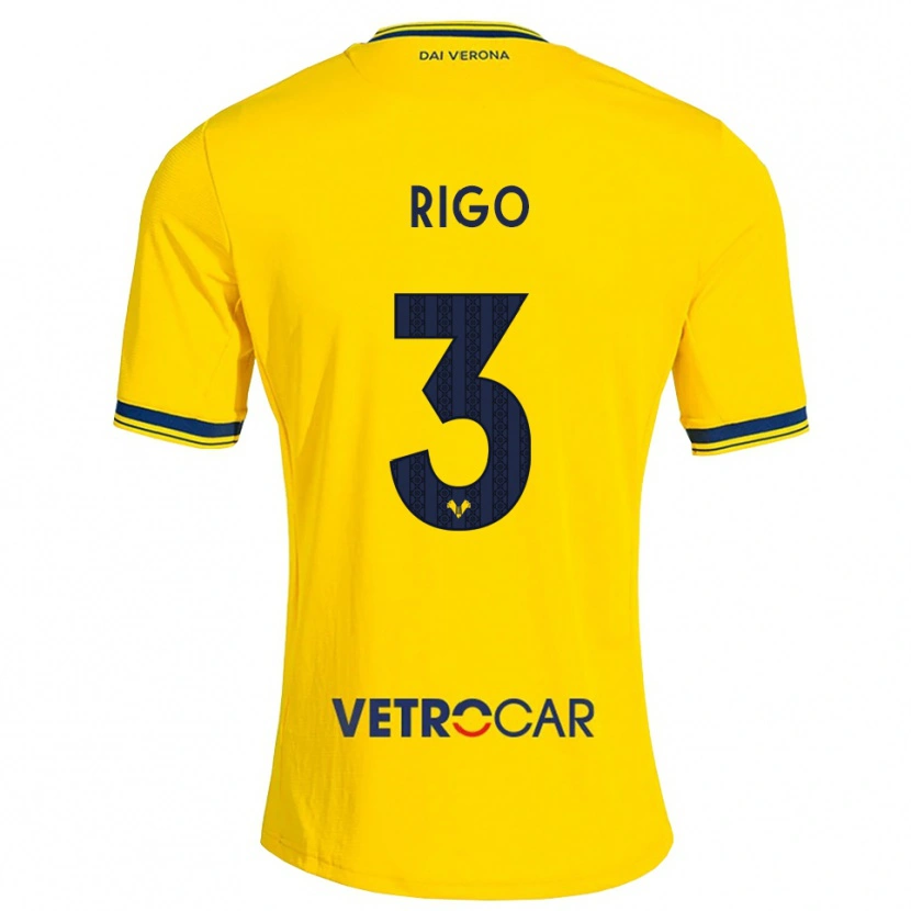 Danxen Niño Camiseta Mattia Rigo #3 Amarillo Rojo 2ª Equipación 2026/27 La Camisa México