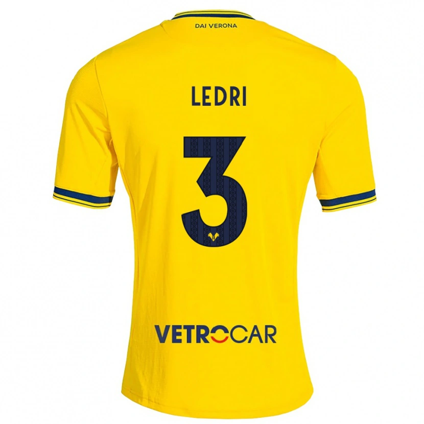 Danxen Niño Camiseta Michela Ledri #3 Amarillo Rojo 2ª Equipación 2026/27 La Camisa México