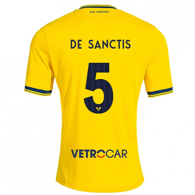 Danxen Niño Camiseta Aurora De Sanctis #5 Amarillo Rojo 2ª Equipación 2026/27 La Camisa México