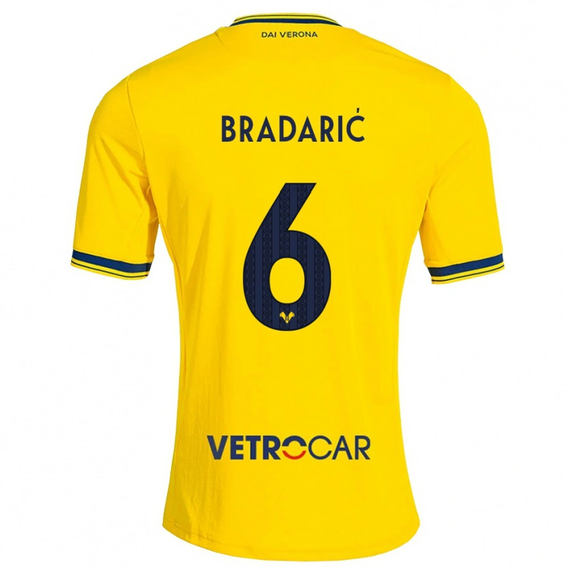 Danxen Niño Camiseta Domagoj Bradarić #6 Amarillo Rojo 2ª Equipación 2026/27 La Camisa México