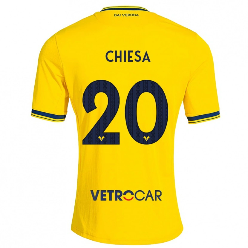 Danxen Niño Camiseta Mattia Chiesa #20 Amarillo Rojo 2ª Equipación 2026/27 La Camisa México