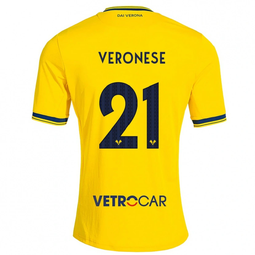 Danxen Niño Camiseta Ilaria Veronese #21 Amarillo Rojo 2ª Equipación 2026/27 La Camisa México