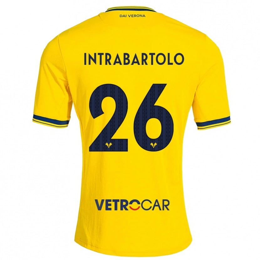 Danxen Niño Camiseta Denis Intrabartolo #26 Amarillo Rojo 2ª Equipación 2026/27 La Camisa México