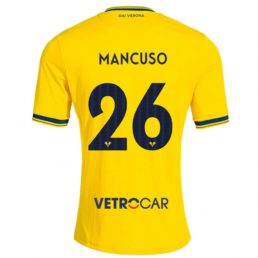 Danxen Niño Camiseta Giulia Mancuso #26 Amarillo Rojo 2ª Equipación 2026/27 La Camisa México
