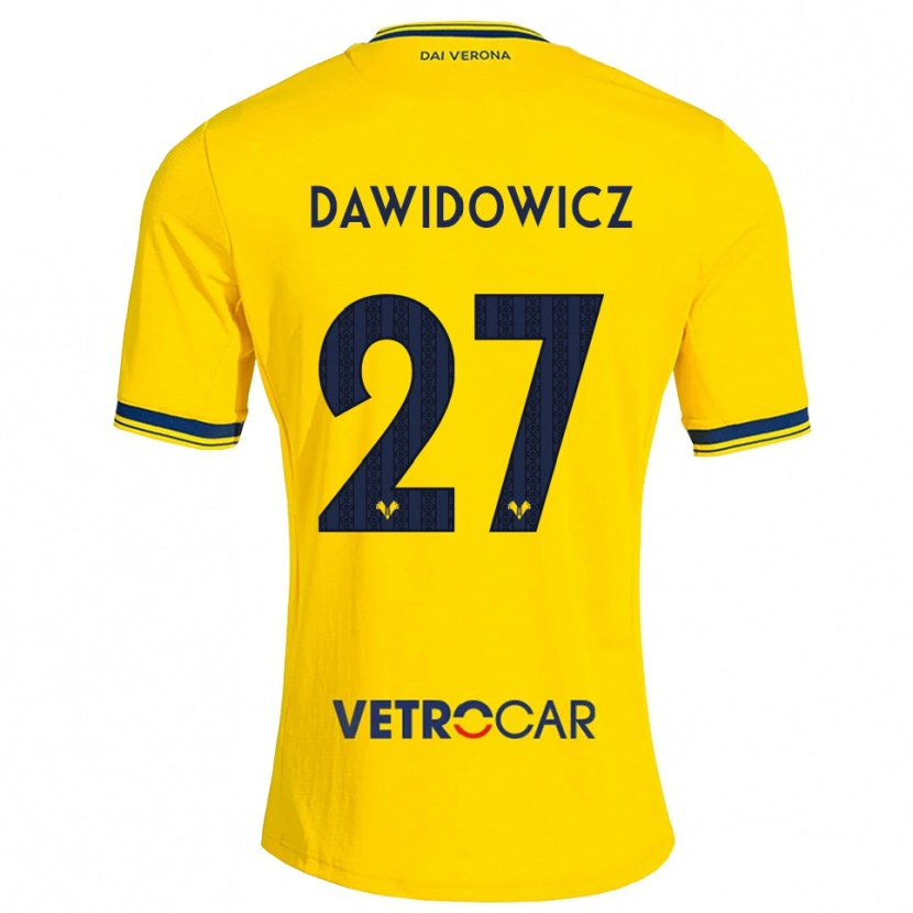 Danxen Niño Camiseta Pawel Dawidowicz #27 Amarillo Rojo 2ª Equipación 2026/27 La Camisa México