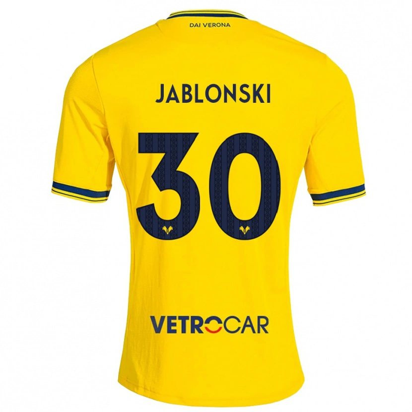 Danxen Niño Camiseta Darvin Jablonski #30 Amarillo Rojo 2ª Equipación 2026/27 La Camisa México