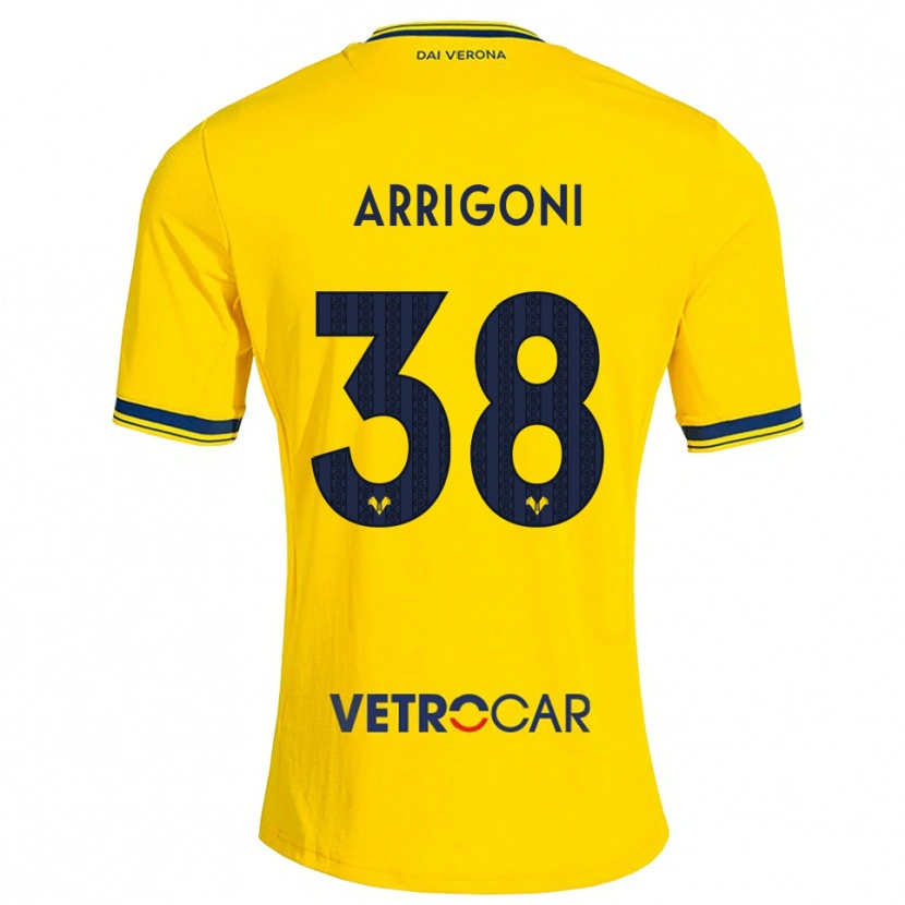 Danxen Niño Camiseta Arrigoni #38 Amarillo Rojo 2ª Equipación 2026/27 La Camisa México