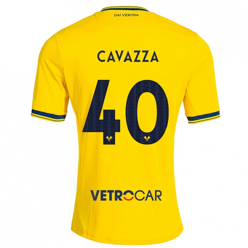 Danxen Niño Camiseta Filippo Cavazza #40 Amarillo Rojo 2ª Equipación 2026/27 La Camisa México