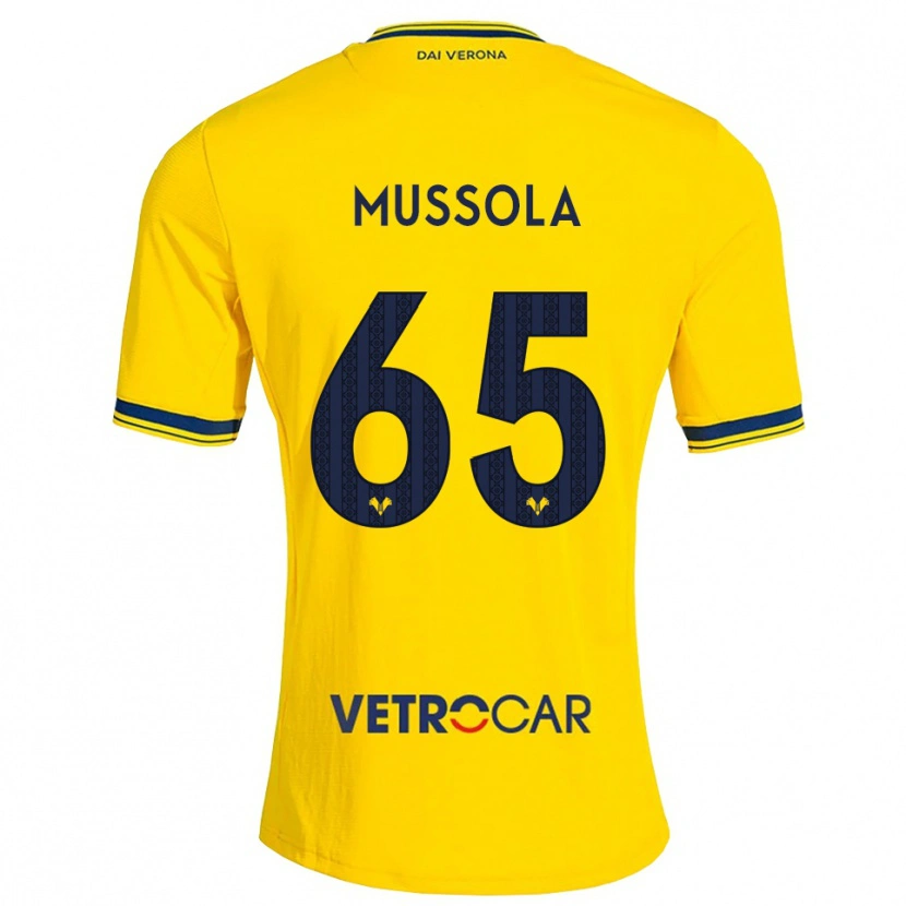Danxen Niño Camiseta Matteo Mussola #65 Amarillo Rojo 2ª Equipación 2026/27 La Camisa México