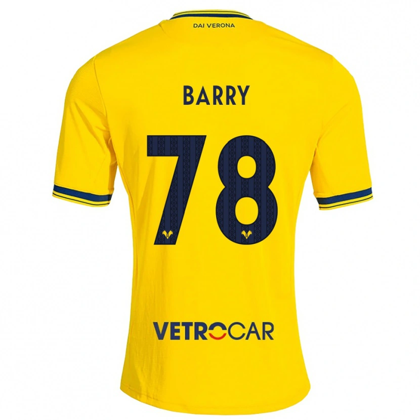 Danxen Niño Camiseta Oumar Barry #78 Amarillo Rojo 2ª Equipación 2026/27 La Camisa México
