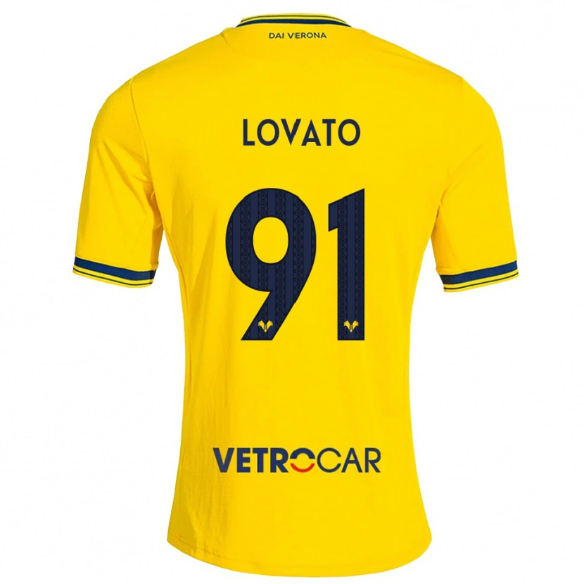 Danxen Niño Camiseta Enrico Lovato #91 Amarillo Rojo 2ª Equipación 2026/27 La Camisa México