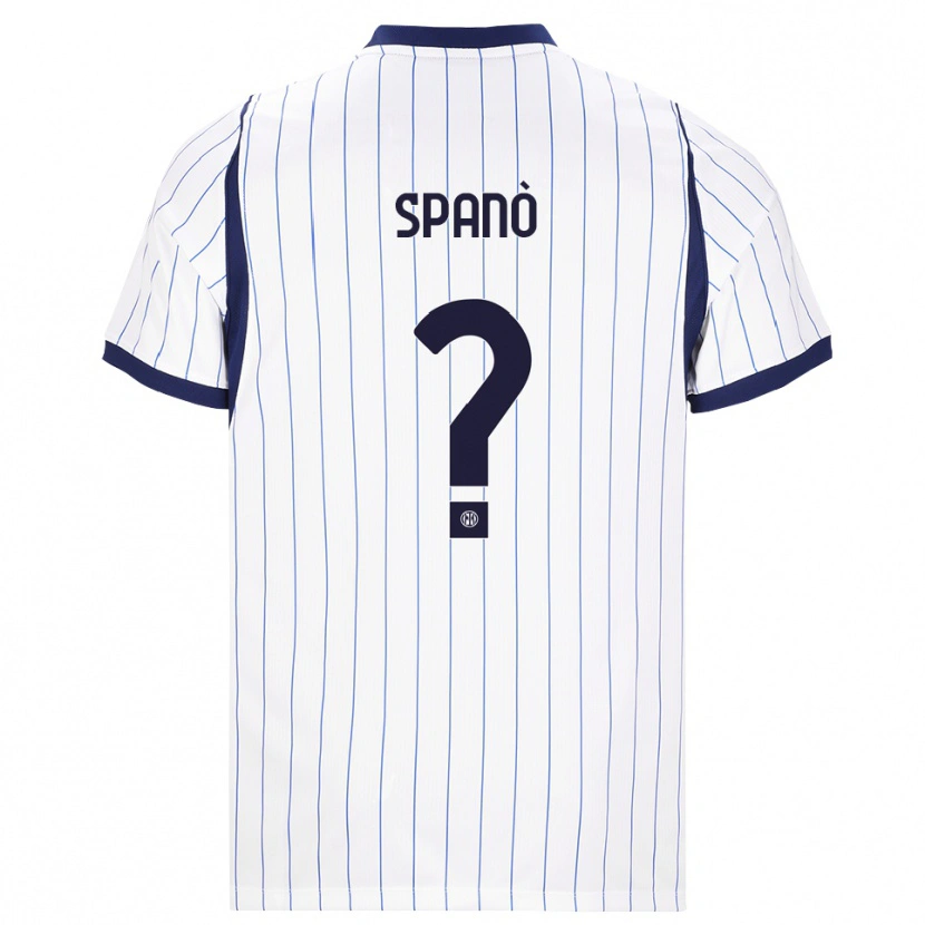 Danxen Niño Camiseta Samuele Spanò #0 Blanco Azul Marino 2ª Equipación 2026/27 La Camisa México