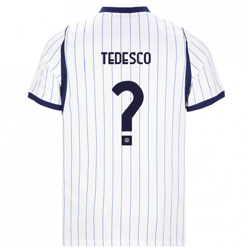 Danxen Niño Camiseta Gabriel Tedesco #0 Blanco Azul Marino 2ª Equipación 2026/27 La Camisa México