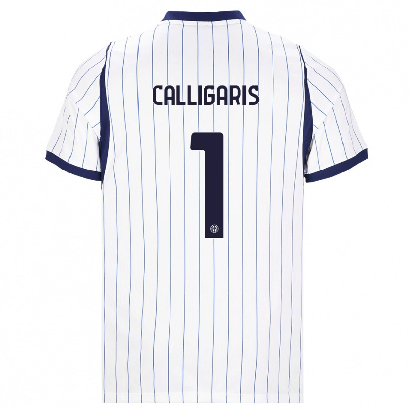 Danxen Niño Camiseta Alessandro Calligaris #1 Blanco Azul Marino 2ª Equipación 2026/27 La Camisa México