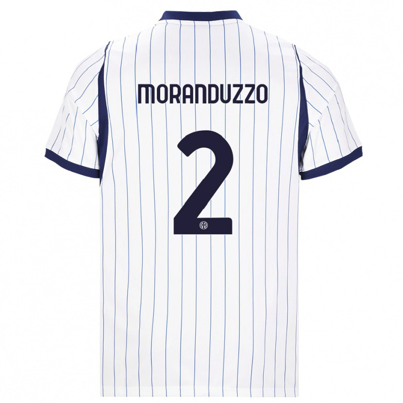 Danxen Niño Camiseta Nicolo Moranduzzo #2 Blanco Azul Marino 2ª Equipación 2026/27 La Camisa México