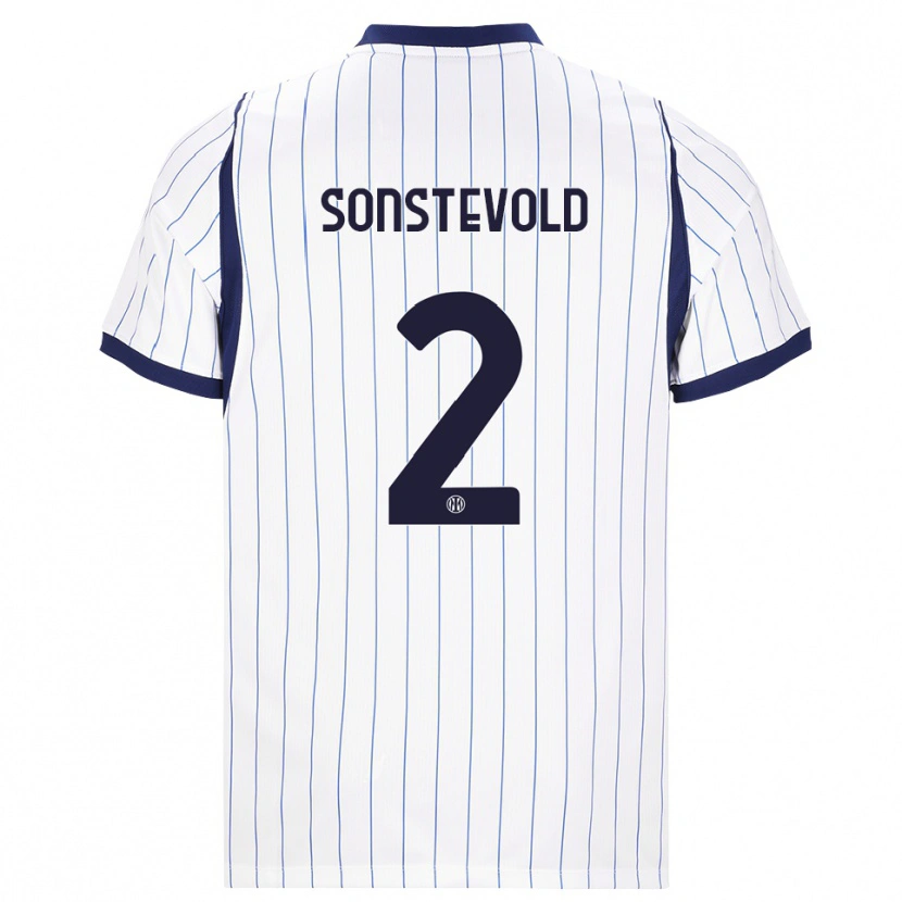 Danxen Niño Camiseta Anja Sonstevold #2 Blanco Azul Marino 2ª Equipación 2026/27 La Camisa México