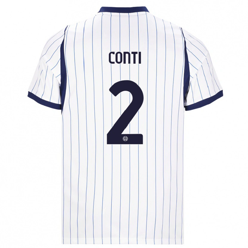 Danxen Niño Camiseta Arturo Conti #2 Blanco Azul Marino 2ª Equipación 2026/27 La Camisa México