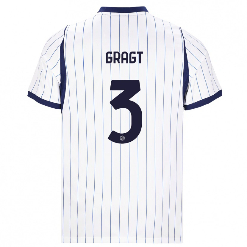 Danxen Niño Camiseta Stefanie Van Der Gragt #3 Blanco Azul Marino 2ª Equipación 2026/27 La Camisa México