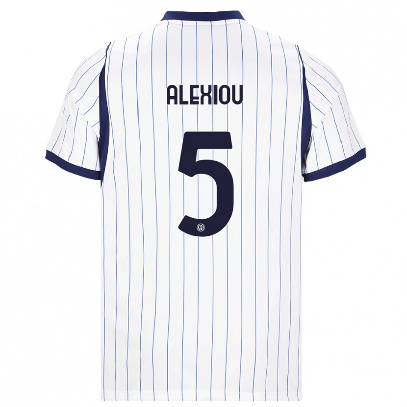 Danxen Niño Camiseta Christos Alexiou #5 Blanco Azul Marino 2ª Equipación 2026/27 La Camisa México