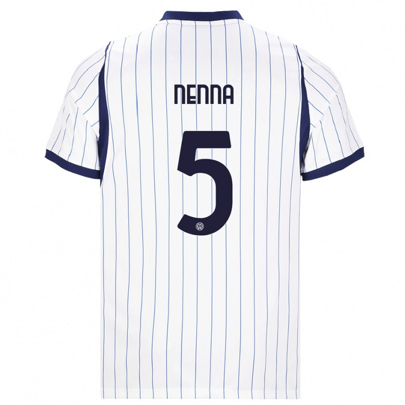 Danxen Niño Camiseta Alessandro Nenna #5 Blanco Azul Marino 2ª Equipación 2026/27 La Camisa México