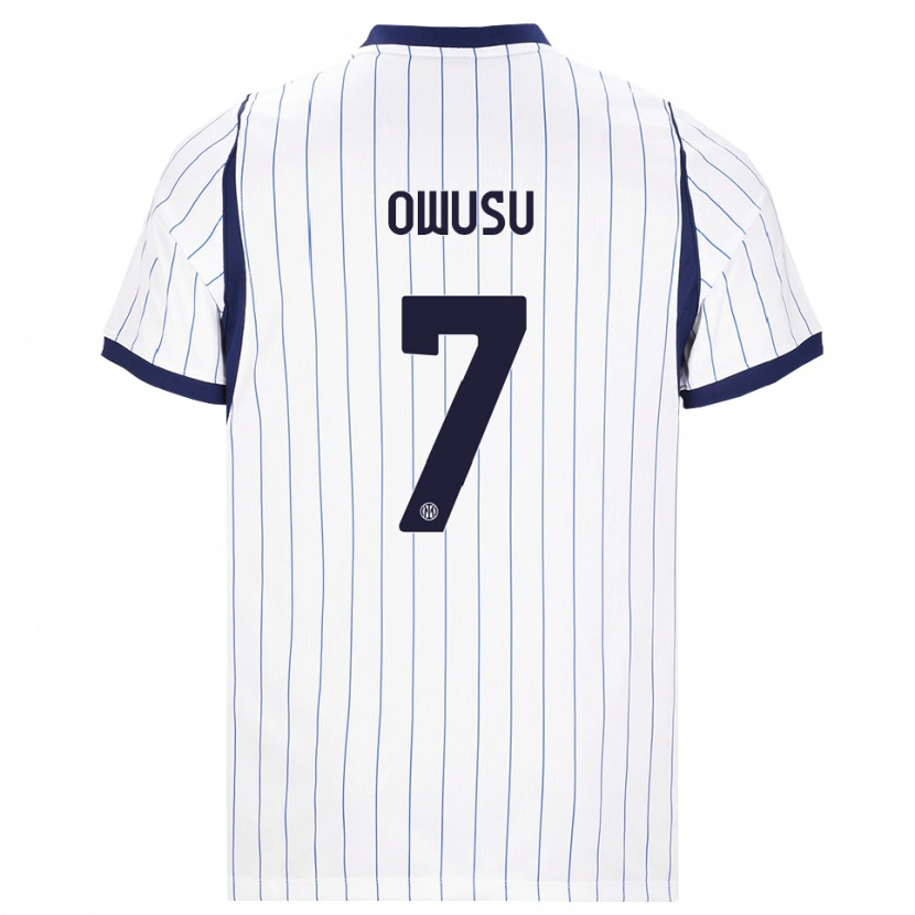 Danxen Niño Camiseta Enoch Owusu #7 Blanco Azul Marino 2ª Equipación 2026/27 La Camisa México