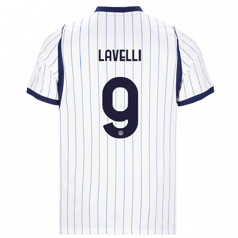 Danxen Niño Camiseta Matteo Lavelli #9 Blanco Azul Marino 2ª Equipación 2026/27 La Camisa México