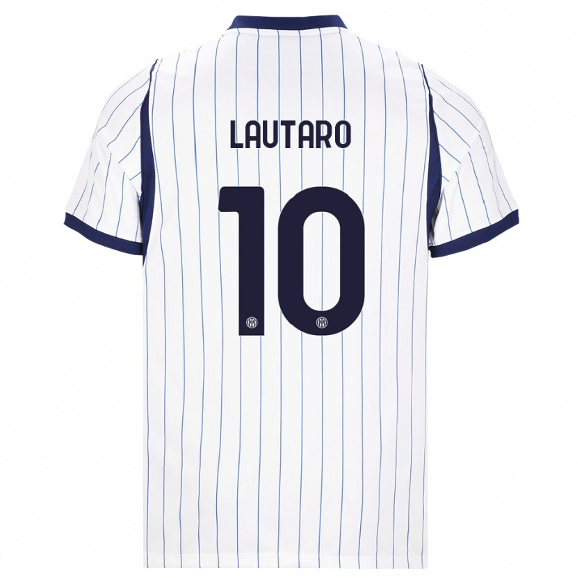 Danxen Niño Camiseta Lautaro Martínez #10 Blanco Azul Marino 2ª Equipación 2026/27 La Camisa México