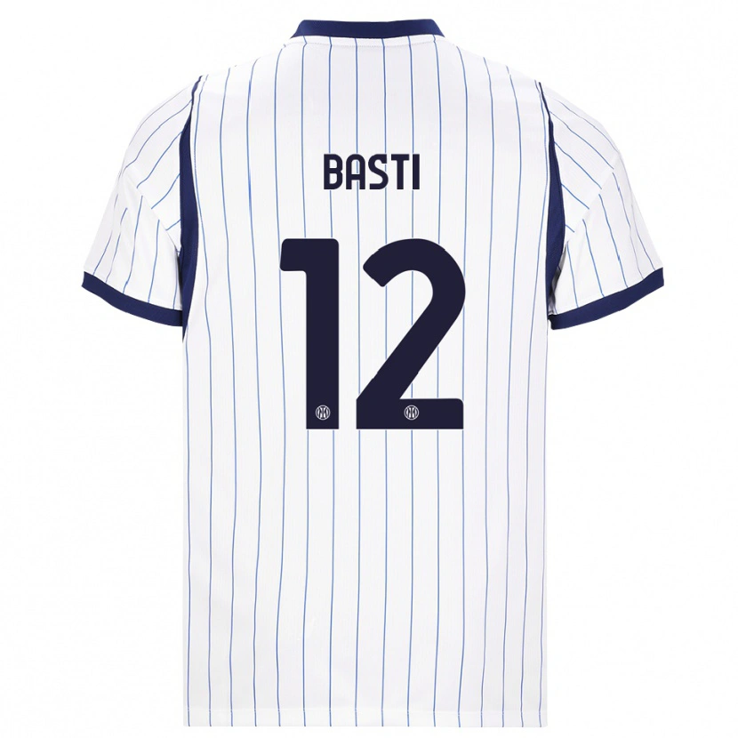 Danxen Niño Camiseta Matteo Basti #12 Blanco Azul Marino 2ª Equipación 2026/27 La Camisa México