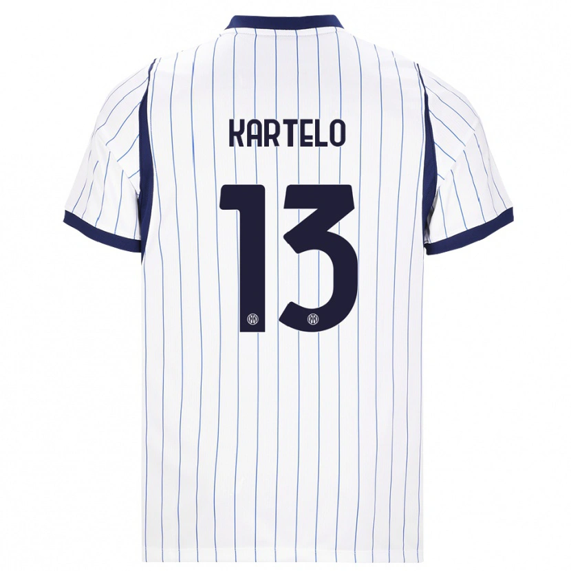 Danxen Niño Camiseta Dominik Kartelo #13 Blanco Azul Marino 2ª Equipación 2026/27 La Camisa México