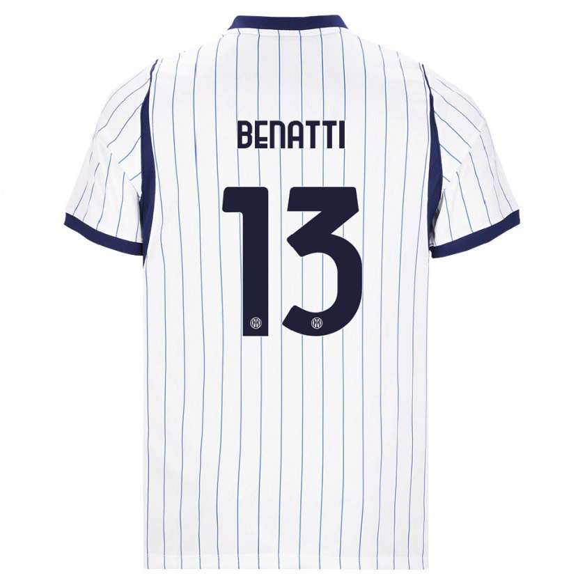 Danxen Niño Camiseta Tommaso Benatti #13 Blanco Azul Marino 2ª Equipación 2026/27 La Camisa México