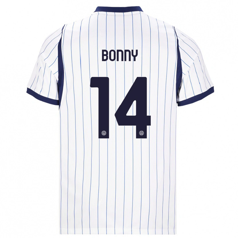 Danxen Niño Camiseta Ange-Yoan Bonny #14 Blanco Azul Marino 2ª Equipación 2026/27 La Camisa México