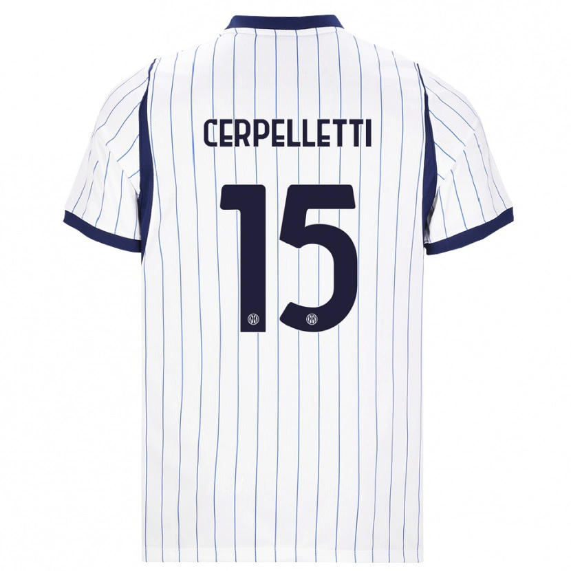 Danxen Niño Camiseta Filippo Cerpelletti #15 Blanco Azul Marino 2ª Equipación 2026/27 La Camisa México