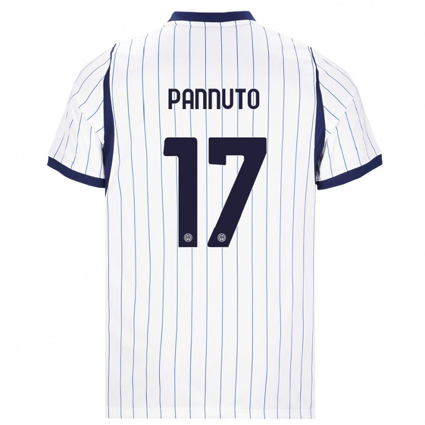 Danxen Niño Camiseta Mattia Pannuto #17 Blanco Azul Marino 2ª Equipación 2026/27 La Camisa México