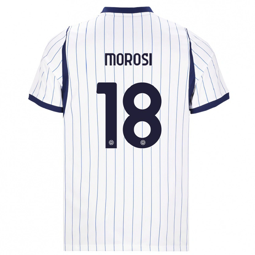 Danxen Niño Camiseta Cesare Morosi #18 Blanco Azul Marino 2ª Equipación 2026/27 La Camisa México