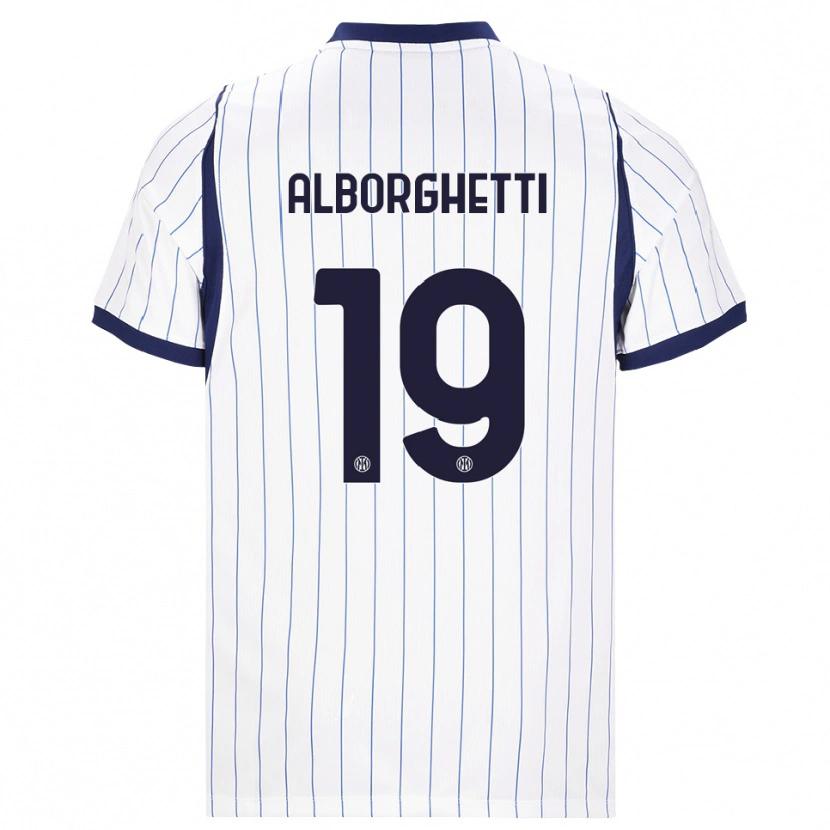 Danxen Niño Camiseta Lisa Alborghetti #19 Blanco Azul Marino 2ª Equipación 2026/27 La Camisa México