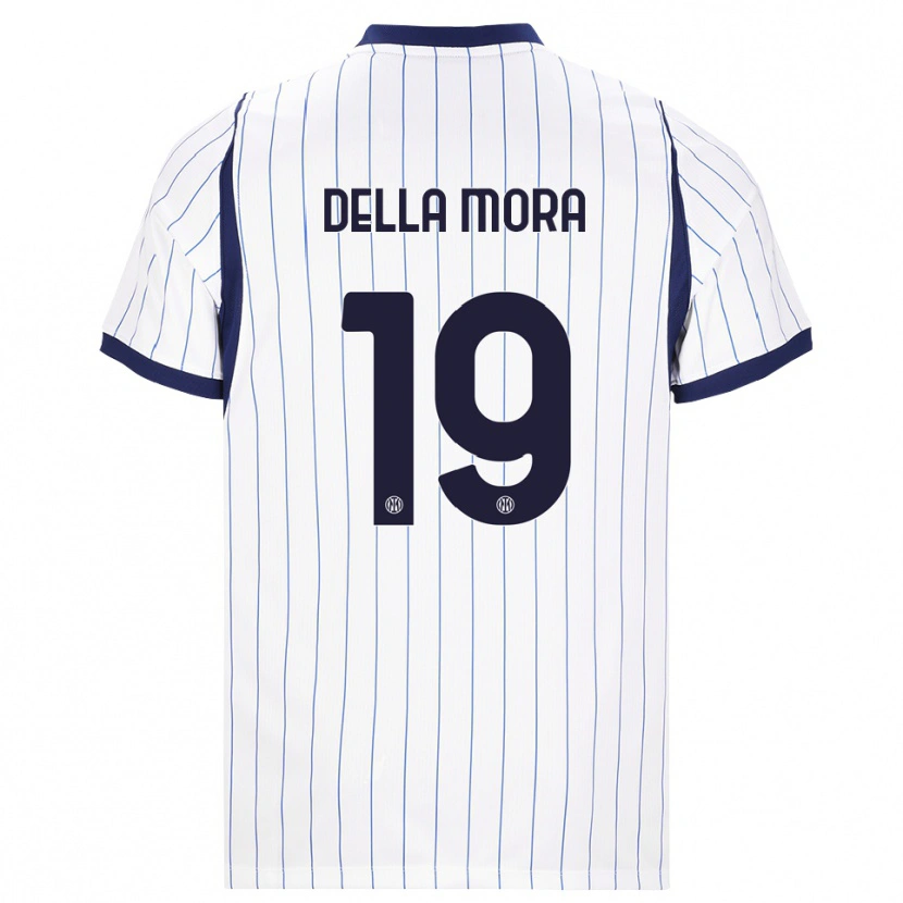 Danxen Niño Camiseta Tommaso Della Mora #19 Blanco Azul Marino 2ª Equipación 2026/27 La Camisa México