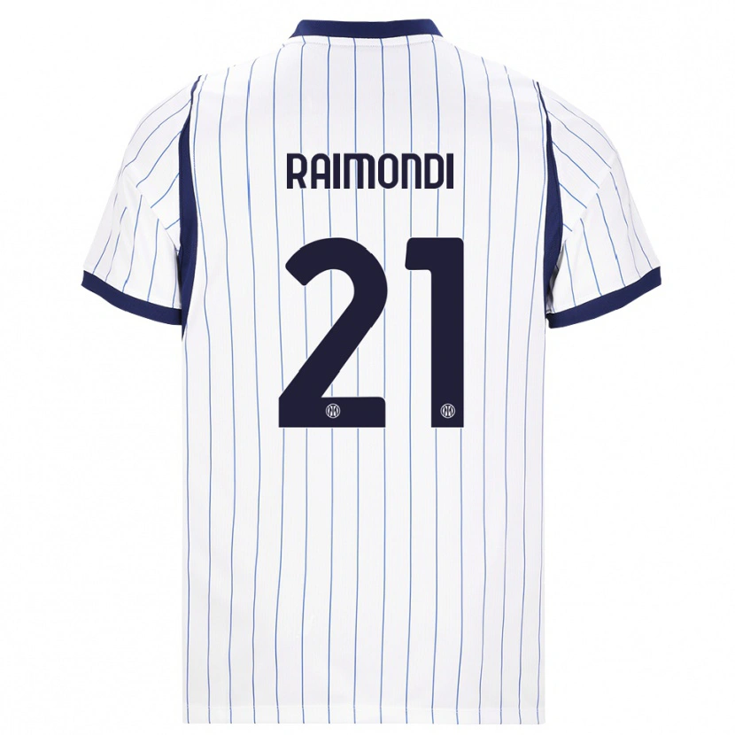 Danxen Niño Camiseta Paolo Raimondi #21 Blanco Azul Marino 2ª Equipación 2026/27 La Camisa México