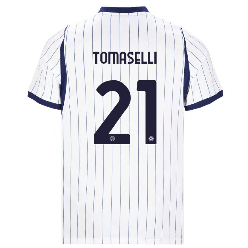 Danxen Niño Camiseta Martina Tomaselli #21 Blanco Azul Marino 2ª Equipación 2026/27 La Camisa México