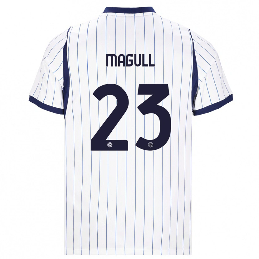 Danxen Niño Camiseta Lina Magull #23 Blanco Azul Marino 2ª Equipación 2026/27 La Camisa México