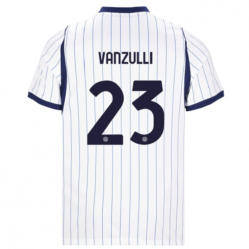 Danxen Niño Camiseta Marco Vanzulli #23 Blanco Azul Marino 2ª Equipación 2026/27 La Camisa México