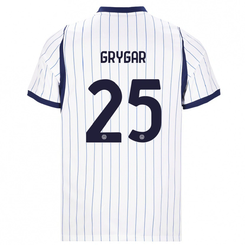 Danxen Niño Camiseta Samuel Grygar #25 Blanco Azul Marino 2ª Equipación 2026/27 La Camisa México